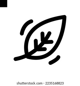 dry leaf icon line style vector