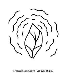 dry leaf phytotherapy line icon vector. dry leaf phytotherapy sign. isolated contour symbol black illustration
