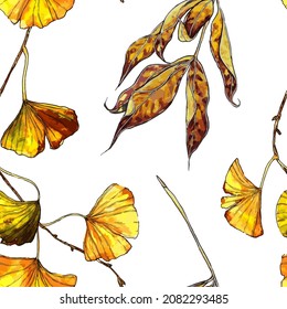 dry leaves of autumn flowers
