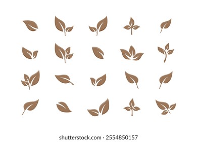 Dry leaves in various styles,vector illustration