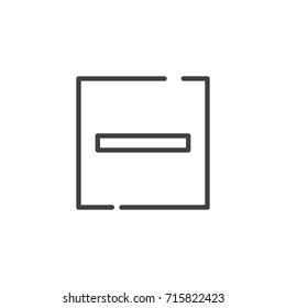 Dry line icon, outline vector sign, linear style pictogram isolated on white. Symbol, logo illustration. Editable stroke