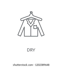 Dry linear icon. Dry concept stroke symbol design. Thin graphic elements vector illustration, outline pattern on a white background, eps 10.