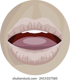 trockene Lippen mit gebrochener Haut