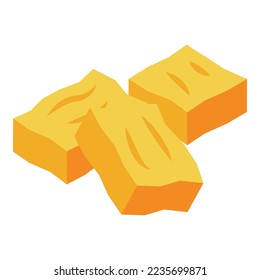Dry mango icon isometric vector. Healthy snack. Fiber food
