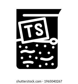 dry matter ts biogas glyph icon vector. dry matter ts biogas sign. isolated contour symbol black illustration