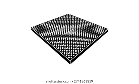 Dry membrane textile ,black isolated silhouette