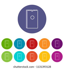 Dry napkins pack icons color set vector for any web design on white background