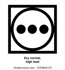 Dry normal, high heat icon isolated vector illustration