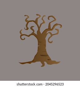 Dry old tree clipart vector image