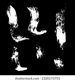 Trockene Farbflecken mit Pinselstrich-Hintergründen. Schmutzige künstlerische Vektordesign-Elemente, Schachteln, Rahmen für Text, Etiketten, Logo. Hipster-Aufkleber, farbige Grunge-Stempelhintergründe, Umrandungsrahmen.
