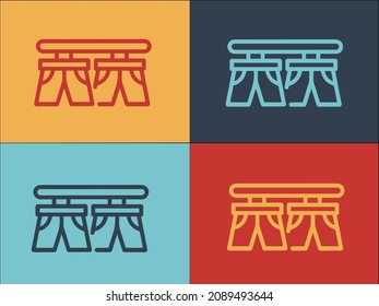 Dry Pants Logo Template, Simple Flat Icon of pants,clothes,clean