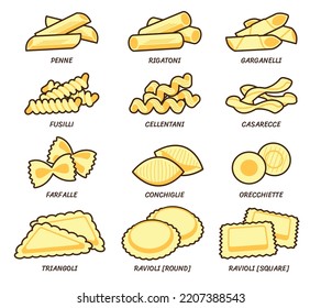 3,207 Pasta Shapes Drawing Images, Stock Photos & Vectors | Shutterstock