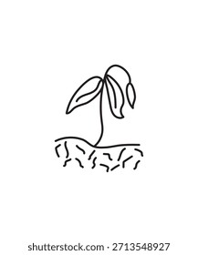 dry plant icon, vector best line icon.