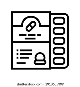 trockene Probiotiklinie Symbol Vektor. trockenes Probiotikzeichen. isoliertes Kontursymbol
