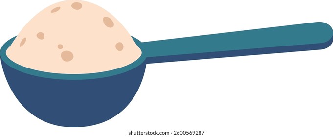 Dry protein powder portion spoon