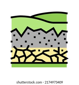 dry river color icon vector. dry river sign. isolated symbol illustration