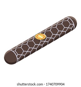 Dry sausage icon. Isometric of dry sausage vector icon for web design isolated on white background