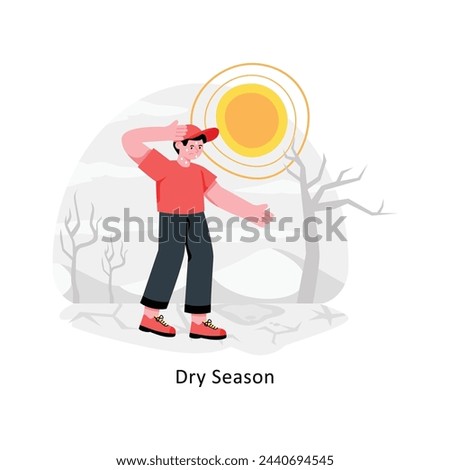 Dry Season abstract concept vector in a flat style stock illustration