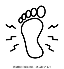 Ilustración vectorial de línea de ícono de piel seca