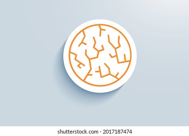 Dry skin Icon Vector Design