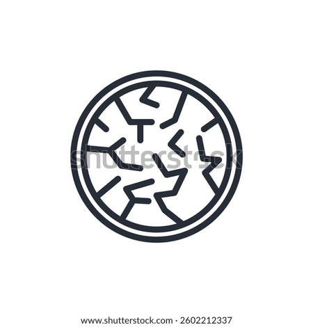 dry skin icon. vector.Editable stroke.linear style sign for use web design,logo.Symbol illustration.