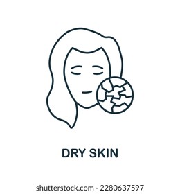 Dry Skin line icon. Simple element from skin care collection. Creative Dry Skin outline icon for web design, templates, infographics and more