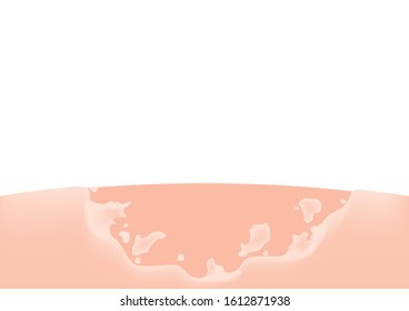 Dry skin texture vector	 on white background