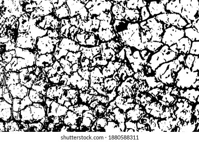 Dry soil, cracked earth. The surface of the desert. A waterless, winding path. Grunge textured background.