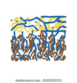 dry soil doodle icon sketch vector. dry soil sign. isolated symbol illustration