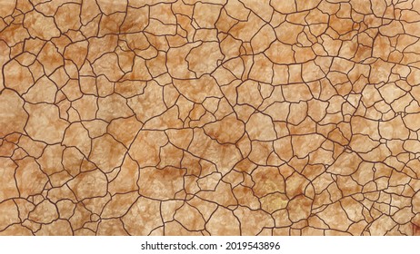 Dry soil surface cracked ground texture