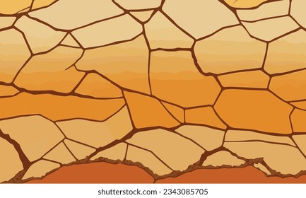 Dry soil surface cracked ground texture background. dry soil surface cracked ground texture vector