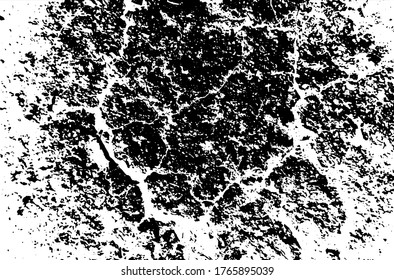 Textura seca del suelo. Grita el fondo. Textura gruesa. Sobreposición vectorial en blanco y negro. Superficie gruesa de grano.