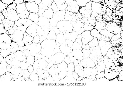 Textura seca del suelo. Grita el fondo. Textura gruesa. Sobreposición vectorial en blanco y negro. Superficie gruesa de grano.