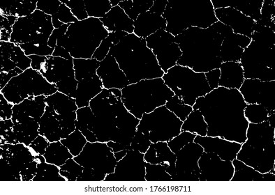 Textura seca del suelo. Grita el fondo. Textura gruesa. Sobreposición vectorial en blanco y negro. Superficie gruesa de grano.