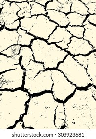 Dry soil, vector illustration