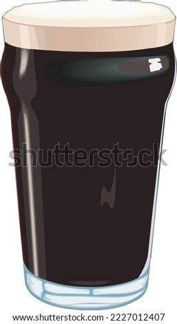 Dry Stout Beverage Vector Illustration