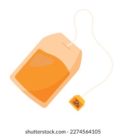 Dry tea bag sachet in pouch icon doodle cute vector illustration for herbal and healthy drink and beverage