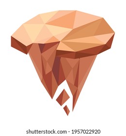 dry terrain lowpoly style icon