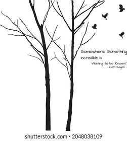 Dry tree with birds - vector. This vector maybe use for decal, print for fashion, for book, for every thing do you like.