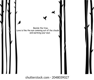 Dry tree with birds - vector. This vector maybe use for decal, print for fashion, for book, for every thing do you like.