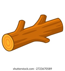 Diseño de Plantilla de Ilustración vectorial de color plano de rama de árbol seco