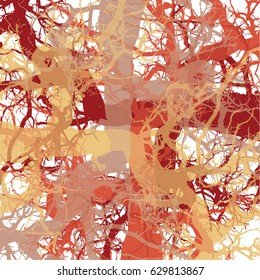 Dry tree branches overlapping, creating a muted colored texture