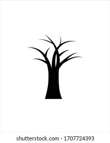 dry tree flat icon,vector best illustration design icon.