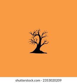 Dry tree, Halloween vector icon