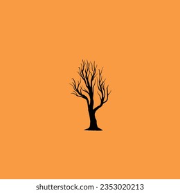Dry tree, Halloween vector icon