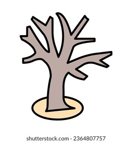 Dry Tree Icon Design For Personal And Comercial Use