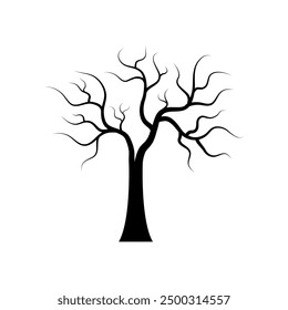 Dry tree icon illustrated on background