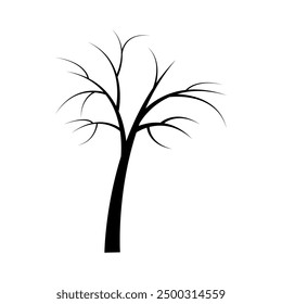 Dry tree icon illustrated on background