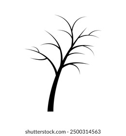 Dry tree icon illustrated on background