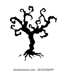 dry tree icon on white background vector illustration design